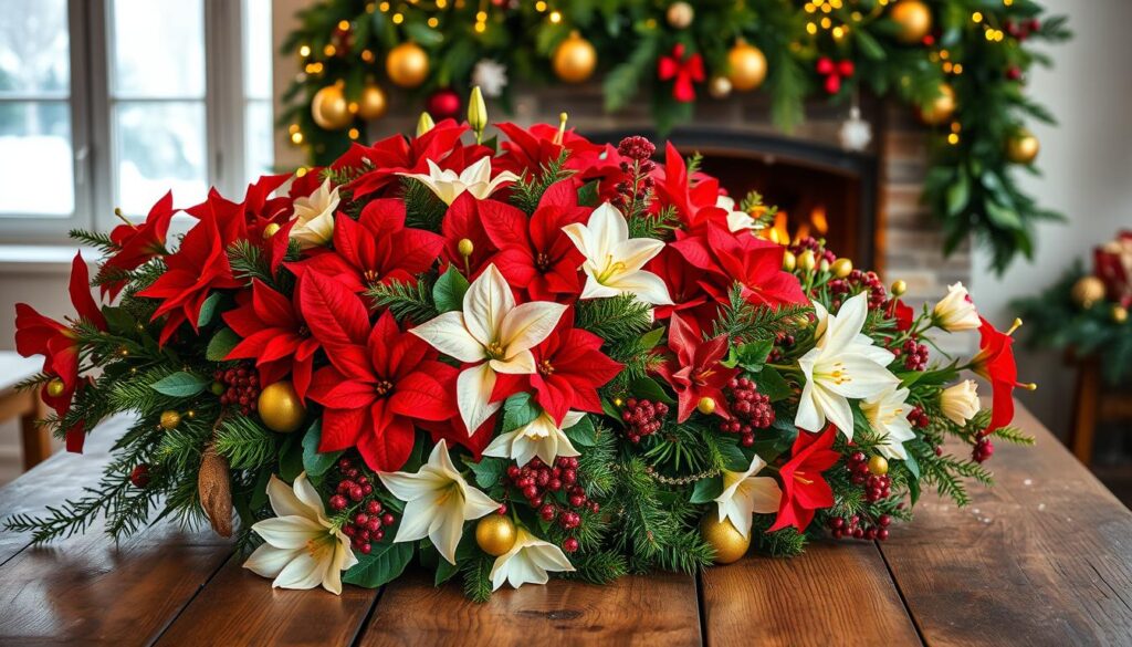 holiday flower arrangements
